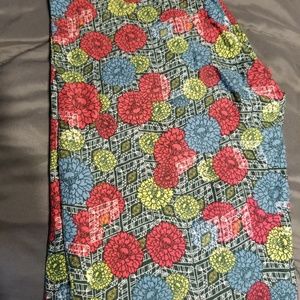 Multi color flower TC leggings